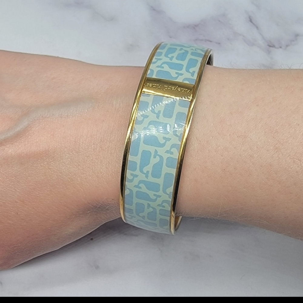 NWOT Vineyard Vines Bracelet Baby Blue with Gold Accents just stunning!!! - Picture 7 of 8